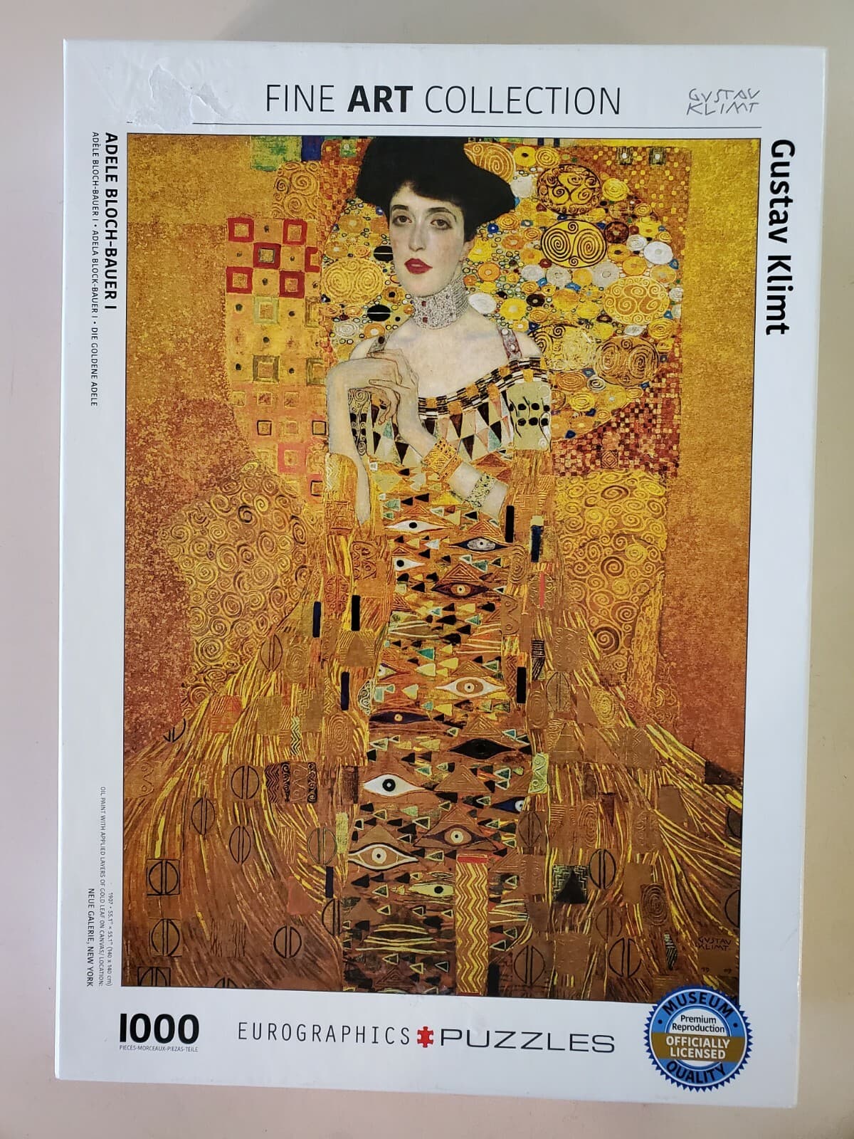 Gustav Klimt EuroGraphics Puzzle (#6000-9947). 1000 pcs, 19-1/4" x 26-5/8" Adele - Thumbnail 3