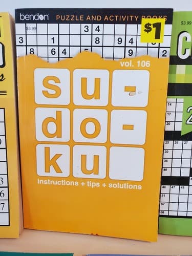 SUDOKU - CROSSWORD LOT OF 8 books. 95% unmarked puzzles. Used, excellent cond - Thumbnail 4