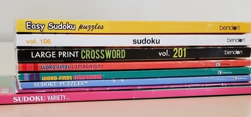 SUDOKU - CROSSWORD LOT OF 8 books. 95% unmarked puzzles. Used, excellent cond - Thumbnail 6