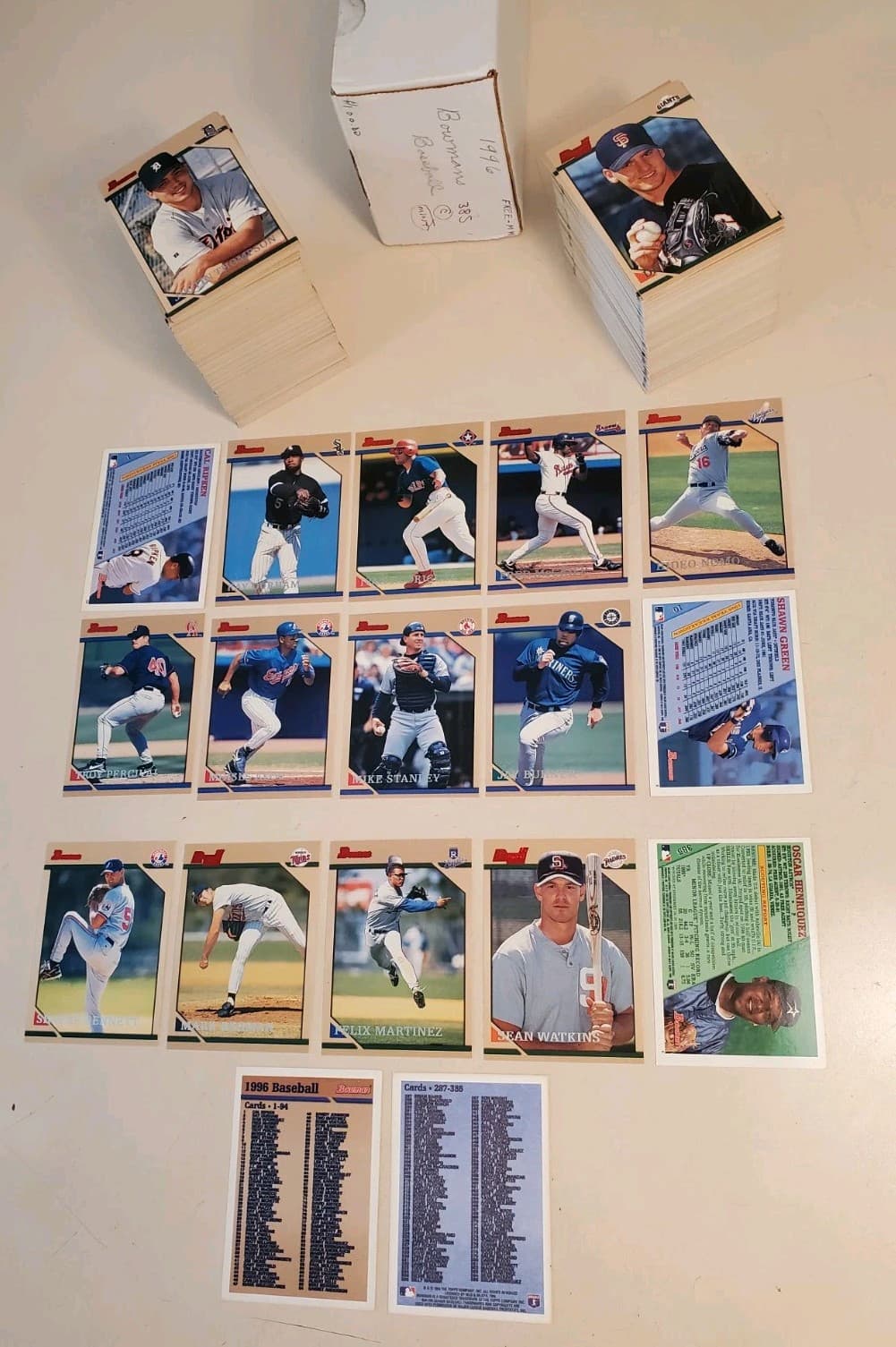 1996 BOWMAN Baseball Complete Set 1-385. NM-M Andruw Jones RC - Image 1