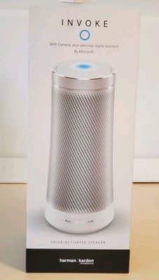 Harman Kardon INVOKE Microsoft Cortana Smart Bluetooth Speaker SILVER NEW Sealed - Image 1