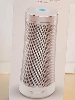 Harman Kardon INVOKE Microsoft Cortana Smart Bluetooth Speaker SILVER NEW Sealed - Thumbnail 6