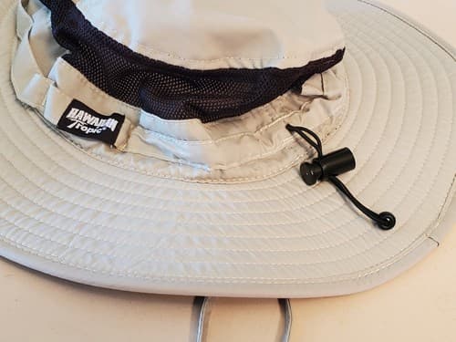 HAWAIIAN TROPIC Beach Sun Water Hat with Round brim, white and blue w quick dry - Thumbnail 4