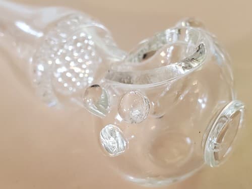 CLEAR XL Honeycomb Glass Tobacco Pipe 5.5" Ltd Deluxe Collectible 5 colors avail - Thumbnail 8