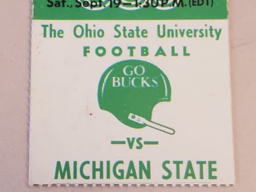 1981 NCAA Ohio State University ticket stub. SEP 19 1981 v Michigan State. 2 Ava - Thumbnail 13
