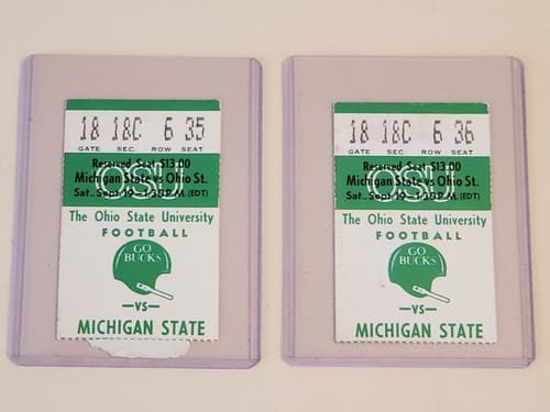 1981 NCAA Ohio State University ticket stub. SEP 19 1981 v Michigan State. 2 Ava - Thumbnail 3