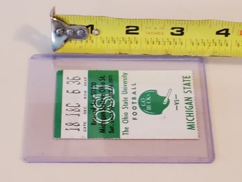 1981 NCAA Ohio State University ticket stub. SEP 19 1981 v Michigan State. 2 Ava - Thumbnail 14