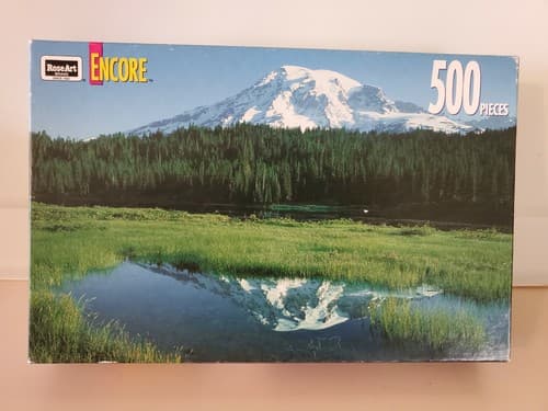 Vintage RoseArt Encore Jigsaw Puzzle. Snowy Alaska Mountain 1993. NEW - Thumbnail 4