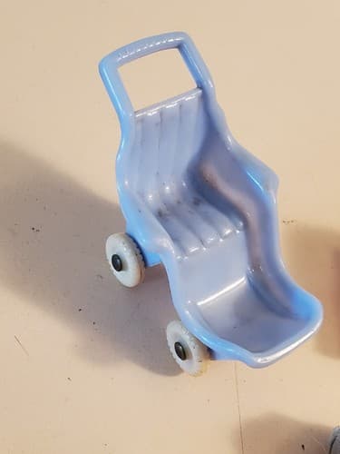 Vtg RENWAL 50s Baby Toys LOT of 8. Father, Mother, 3 babies, stroller, horse - Thumbnail 5