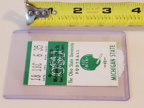 1981 NCAA Ohio State University ticket stub. SEP 19 1981 v Michigan State. 2 Ava - Thumbnail 8