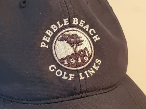 Adidas PEBBLE BEACH GOLF LINKS Ball Cap Hat BLACK Ripper Back. Used, excellent - Image 1