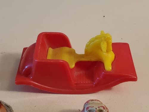 Vtg RENWAL 50s Baby Toys LOT of 8. Father, Mother, 3 babies, stroller, horse - Thumbnail 10