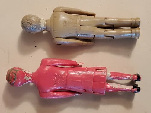 Vtg RENWAL 50s Baby Toys LOT of 8. Father, Mother, 3 babies, stroller, horse - Thumbnail 13