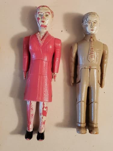 Vtg RENWAL 50s Baby Toys LOT of 8. Father, Mother, 3 babies, stroller, horse - Thumbnail 7