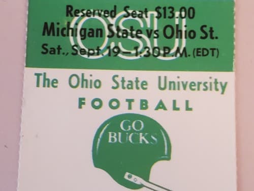 1981 NCAA Ohio State University ticket stub. SEP 19 1981 v Michigan State. 2 Ava - Thumbnail 6