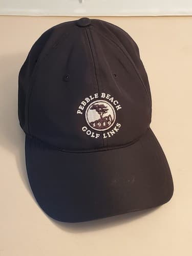 Adidas PEBBLE BEACH GOLF LINKS Ball Cap Hat BLACK Ripper Back. Used, excellent - Thumbnail 2