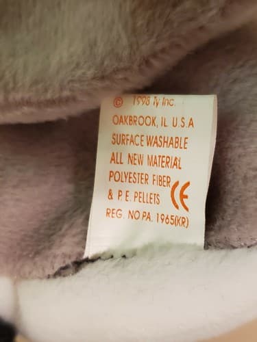 TY Beanie Babies "Loosy". 1998 rare. Black grey and white goose with tag. Honker - Thumbnail 8