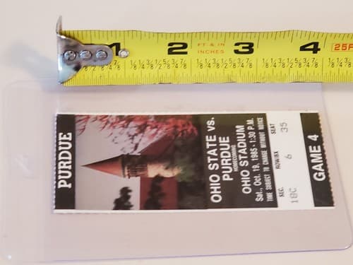 1985 NCAA Ohio State University ticket stub OCT 19 1985 v Purdue (41-27W) Campus - Thumbnail 7
