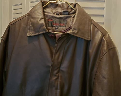 Phase Two Leather Men's Jacket. SIZE L. 5 button+zipper front. Excl, never worn - Image 1