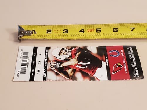 2009 NFL Arizona Cardinals ticket stub. SEP 27 2009 v Indianapolis Colts 10-31L - Thumbnail 11