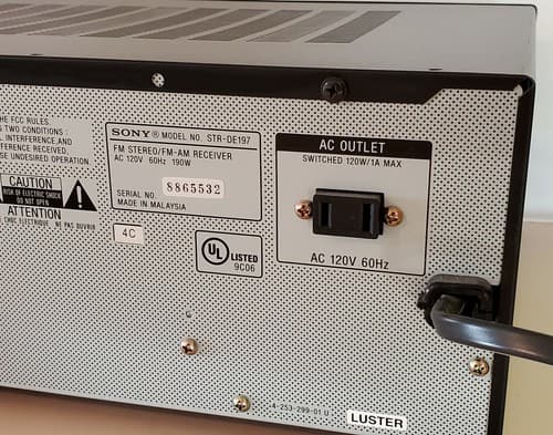 Sony STR-DE197 Stereo Audio / Video Receiver. 2 Channel 190 Watt. Tested works. - Thumbnail 9