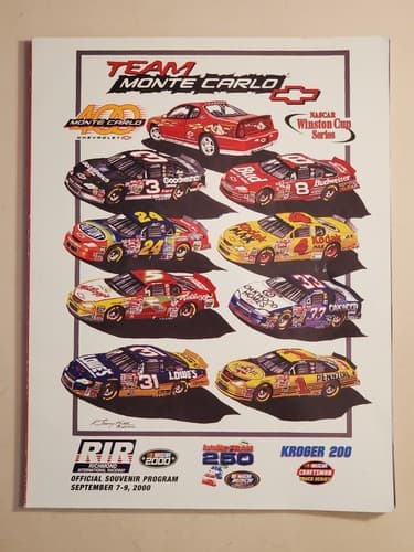 2000 NASCAR Monte Carlo 400 Program w Patch at Richmond International Speedway - Image 1