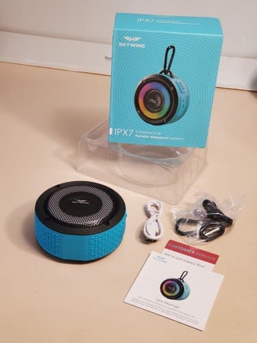 SKYWING SoundAce S6 Portable Waterproof Speakers. IPX7 Bluetooth Speaker w LED - Thumbnail 3