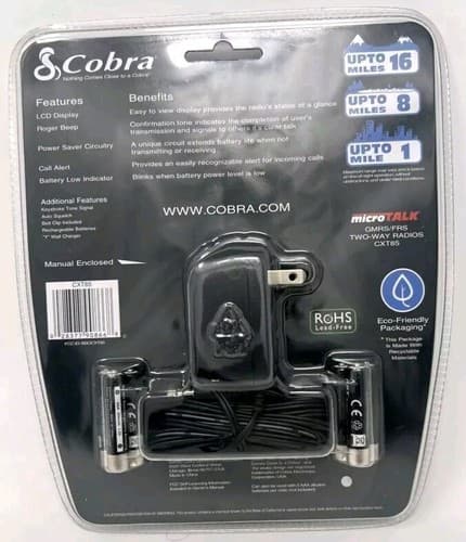 COBRA CXT85 microTALK GMRS/FRS Two-Way Radios, 22 Channels. Features LCD Display - Thumbnail 12