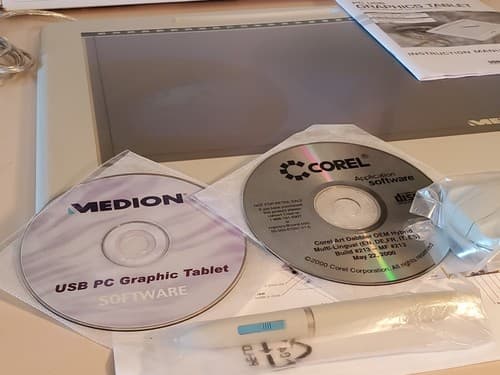 MEDION MD9570 PC USB Graphics Tablet with cordless mouse and drawing pen. Bundle - Thumbnail 6