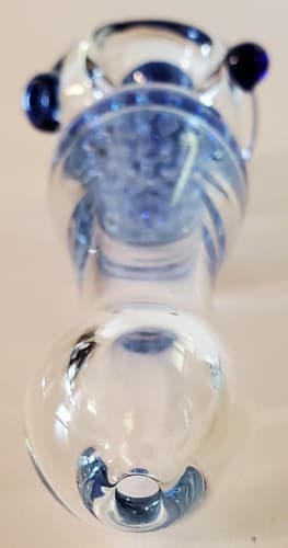 BLUE XL Honeycomb Glass Tobacco Pipe 5.5" Limited Deluxe Collectible. 5 colors - Thumbnail 3