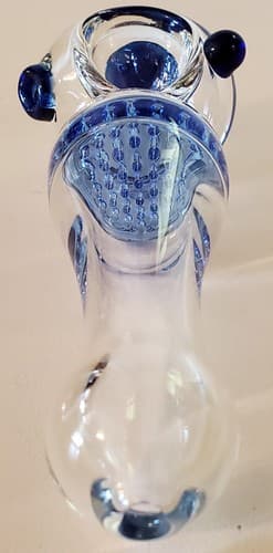 BLUE XL Honeycomb Glass Tobacco Pipe 5.5" Limited Deluxe Collectible. 5 colors - Thumbnail 2