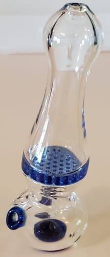 BLUE XL Honeycomb Glass Tobacco Pipe 5.5" Limited Deluxe Collectible. 5 colors - Thumbnail 6