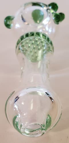 GREEN XL Honeycomb Glass Tobacco Pipe 5.5" Limited Deluxe Collectible. 5 colors - Thumbnail 3