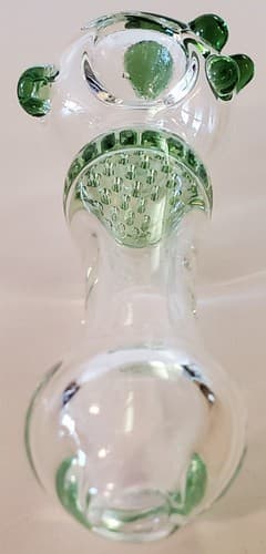 GREEN XL Honeycomb Glass Tobacco Pipe 5.5" Limited Deluxe Collectible. 5 colors - Thumbnail 2