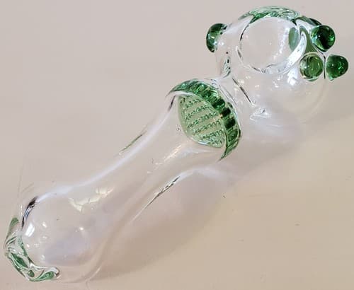 GREEN XL Honeycomb Glass Tobacco Pipe 5.5" Limited Deluxe Collectible. 5 colors - Thumbnail 9