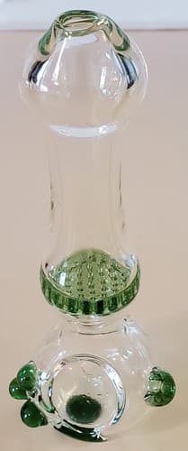 GREEN XL Honeycomb Glass Tobacco Pipe 5.5" Limited Deluxe Collectible. 5 colors - Thumbnail 5