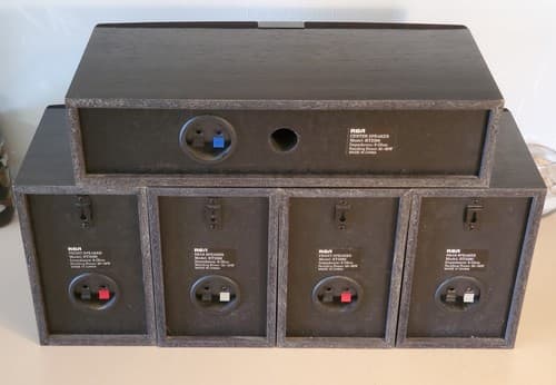 RCA RT2280 Surround Sound Speakers LOT OF 6. LF RF LR RR CENTER SUBWOOFER Tested - Thumbnail 2