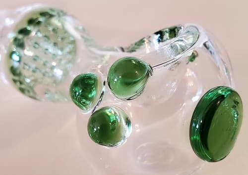 GREEN XL Honeycomb Glass Tobacco Pipe 5.5" Limited Deluxe Collectible. 5 colors - Thumbnail 4