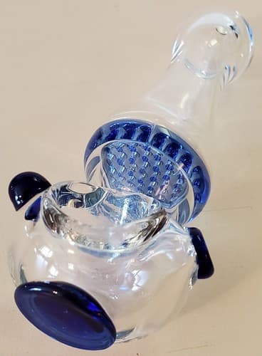 BLUE XL Honeycomb Glass Tobacco Pipe 5.5" Limited Deluxe Collectible. 5 colors - Thumbnail 4