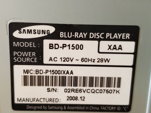 Samsung HDMI Blu Ray DVD Disc Player (#BD-P1500). Bundle original remote control - Thumbnail 11