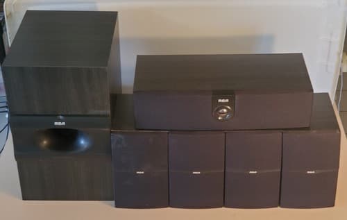 RCA RT2280 Surround Sound Speakers LOT OF 6. LF RF LR RR CENTER SUBWOOFER Tested - Thumbnail 9