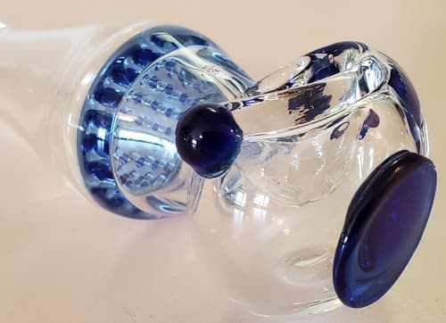 BLUE XL Honeycomb Glass Tobacco Pipe 5.5" Limited Deluxe Collectible. 5 colors - Thumbnail 5