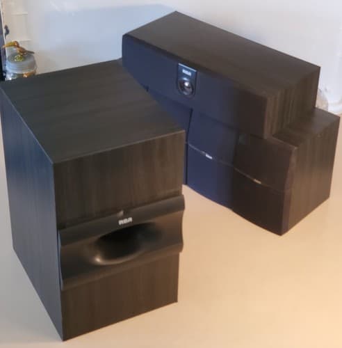 RCA RT2280 Surround Sound Speakers LOT OF 6. LF RF LR RR CENTER SUBWOOFER Tested - Thumbnail 10