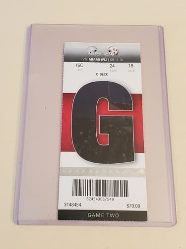 2010 NCAA Ohio State University ticket stub. SEP 11 2010 v Miami (FL) (36-24W) - Thumbnail 8