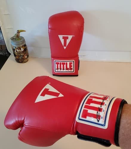 TITLE BOXING Classic Red Gloves. Adult Size, Genuine Leather Padded Gloves - Thumbnail 9