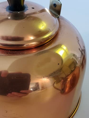 Premium Copper Tea Set by Coppercraft, Taunton, MA. 22 oz. tea pot, cream, sugar - Thumbnail 10