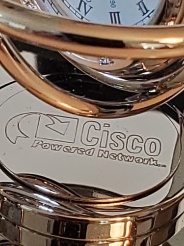 BENCHMARK The Silver Celestial Quartz Clock. Gyro-rotating. CISCO branded. NEW - Thumbnail 6