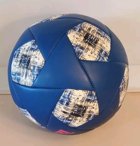 ADIDAS Soccer Ball Size 5, blue Art #AZ5443 140003 10/16 7.3-10.2 psi. Used Exc - Thumbnail 2