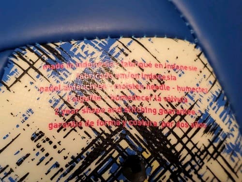 ADIDAS Soccer Ball Size 5, blue Art #AZ5443 140003 10/16 7.3-10.2 psi. Used Exc - Thumbnail 8