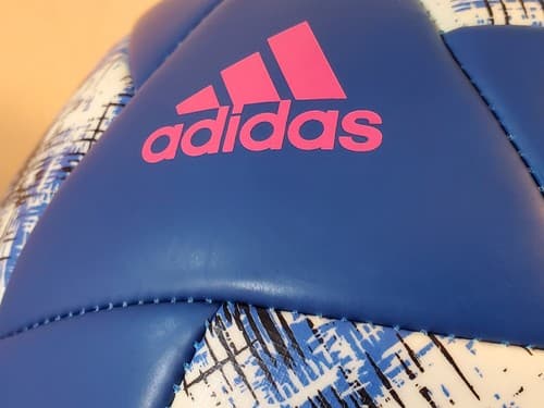 ADIDAS Soccer Ball Size 5, blue Art #AZ5443 140003 10/16 7.3-10.2 psi. Used Exc - Thumbnail 4